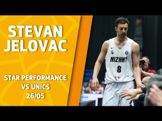 Star Perfomance. Stevan Jelovac vs UNICS - 29 PTS, 5 REB  29 EFF!